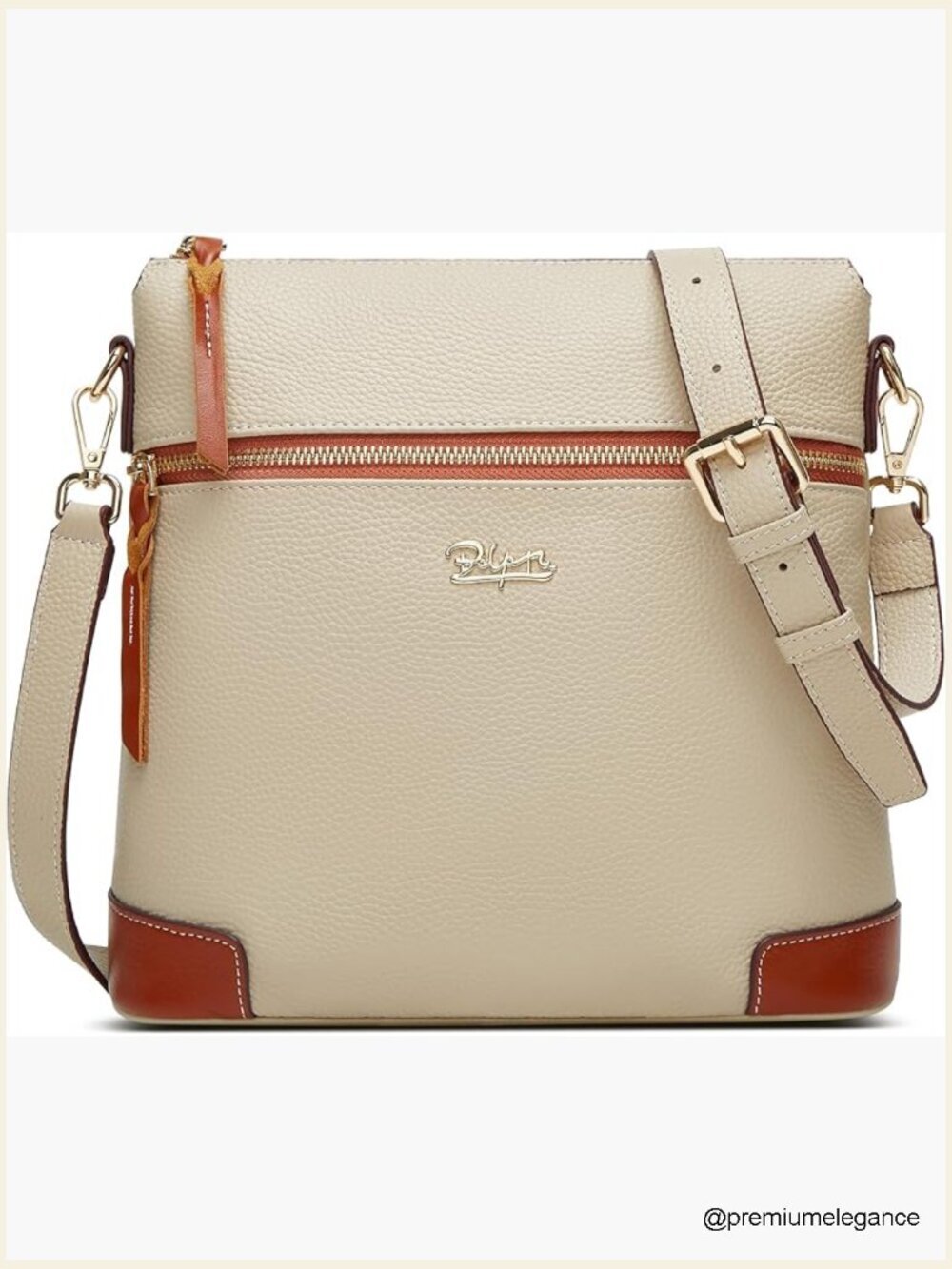 Genuine Leather Crossbody Bag for Women - Designer Shoulder Purse Travel Hobo
